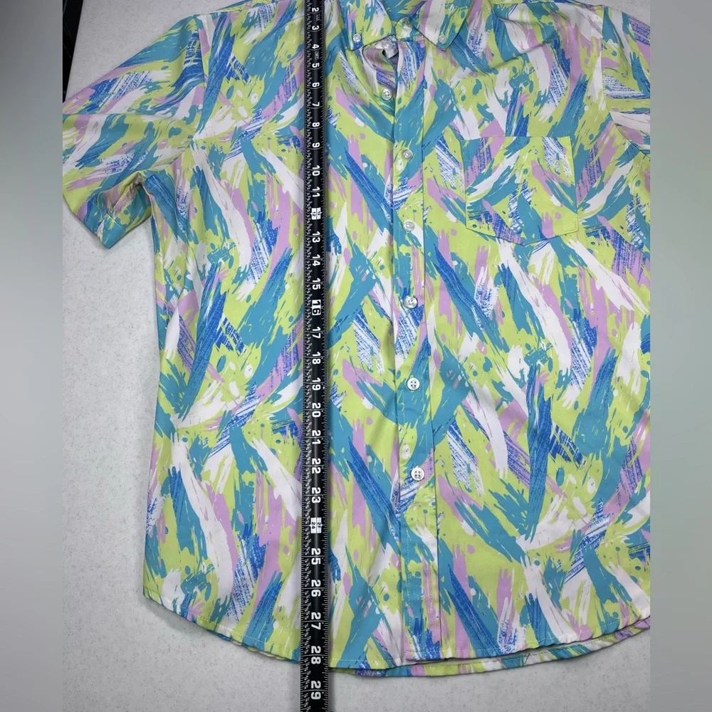 Cabana Men’s Summer Short Sleeve Casual Button Down Shirt. Medium. - Picture 5 of 7